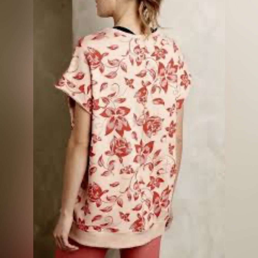 NWT Stella McCartney Adidas Sleeveless Sweatshirt Floral Print M fits like XL - Picture 3 of 8